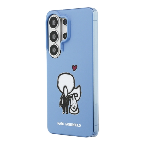 Karl Lagerfeld для Galaxy S26 Ultra чехол IML Sketch Karl & Choupette Back Hard Blue (MagSafe)