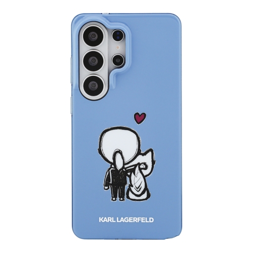 Karl Lagerfeld для Galaxy S26 Ultra чехол IML Sketch Karl & Choupette Back Hard Blue (MagSafe)