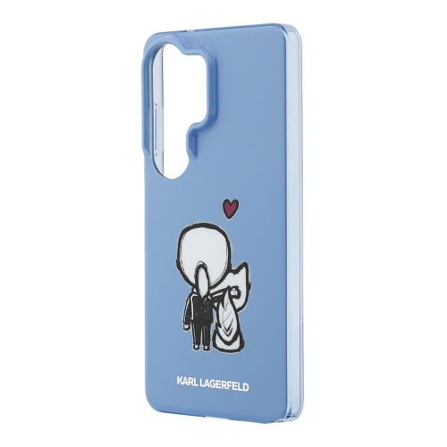 Karl Lagerfeld для Galaxy S26 Ultra чехол IML Sketch Karl & Choupette Back Hard Blue (MagSafe)