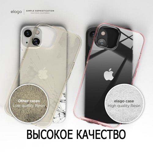 Чехол Elago HYBRID для iPhone 13, розовая рамка