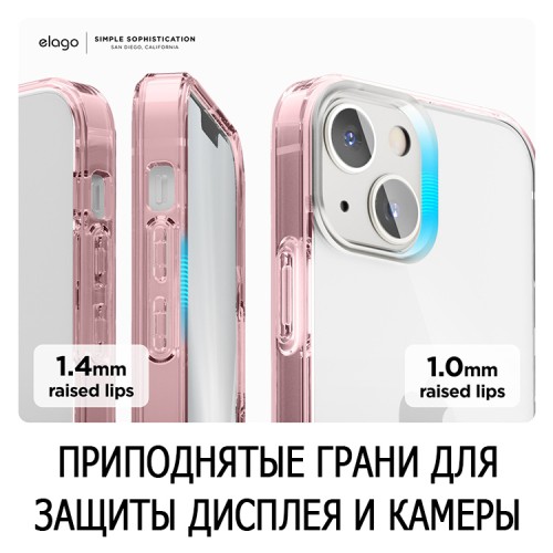 Чехол Elago HYBRID для iPhone 13, розовая рамка