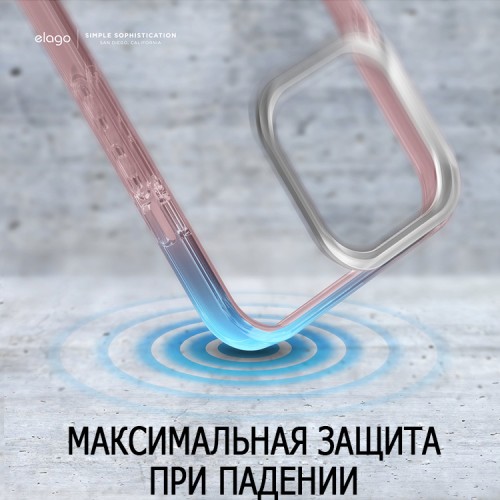 Чехол Elago HYBRID для iPhone 13, розовая рамка
