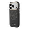 Guess для iPhone 17 Pro чехол PU with Perforated 4G logo Metal camera Hard Black (MagSafe)