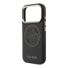 Guess для iPhone 17 Pro чехол PU with Perforated 4G logo Metal camera Hard Black (MagSafe)