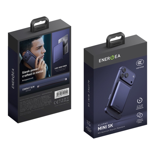 Energea АКБ AluPac MINI 5K (CCC), 5000W MagSafe 15W USB-C 20W Ultra Light Aluminium Blue