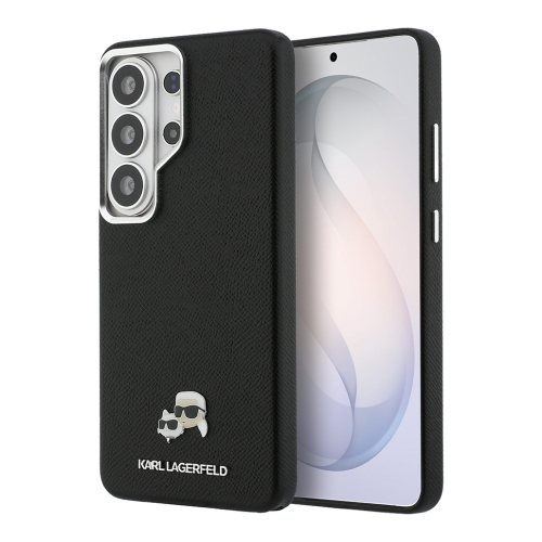 Karl Lagerfeld для Galaxy S26 Ultra чехол PU Saffiano FW Karl&Choup Heads metal &Cam Hard Black (MagSafe)