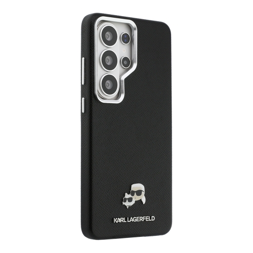 Karl Lagerfeld для Galaxy S26 Ultra чехол PU Saffiano FW Karl&Choup Heads metal &Cam Hard Black (MagSafe)