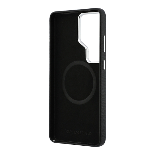 Karl Lagerfeld для Galaxy S26 Ultra чехол PU Saffiano FW Karl&Choup Heads metal &Cam Hard Black (MagSafe)