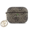 Guess для Airpods Pro 3 чехол PU leather 4G with Classic metal logo and Diamond charm Brown