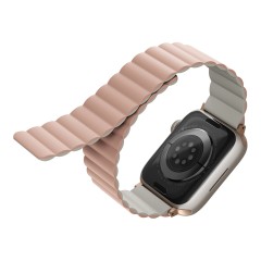 Ремешок Uniq Revix reversible Magnetic для Apple Watch 49-46-45-44 mm, розовый/бежевый