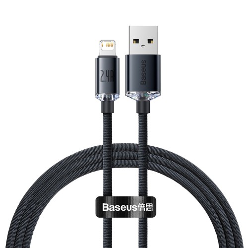 Кабель Baseus Crystal Shine Series Fast Charging Data Cable USB-A/Lightning (2 м), черный