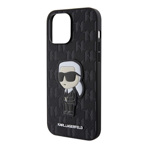 Чехол Lagerfeld PU Saffiano Monogram NFT Karl Ikonik Hard для iPhone 13 Pro, черный