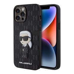 Чехол Lagerfeld PU Saffiano Monogram NFT Karl Ikonik Hard для iPhone 13 Pro, черный