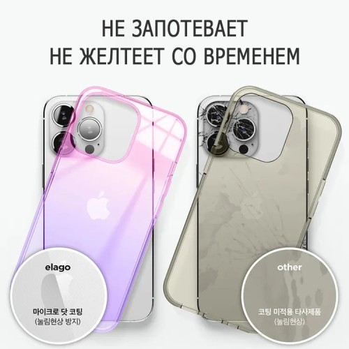 Чехол Elago AURORA Gradient для iPhone 13 Pro, розовый/фиолетовый