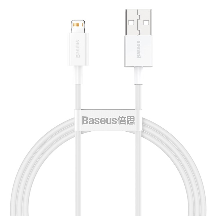 Кабель Baseus Superior Series Fast Charging Data Cable USB-A/Lightning 2.4A (1.5 м), белый