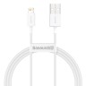 Кабель Baseus Superior Series Fast Charging Data Cable USB-A/Lightning 2.4A (1.5 м), белый