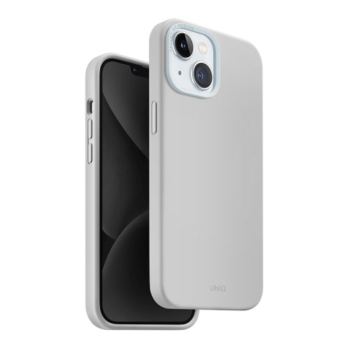 Uniq для iPhone 15 чехол LINO Chalk Grey (Magsafe)