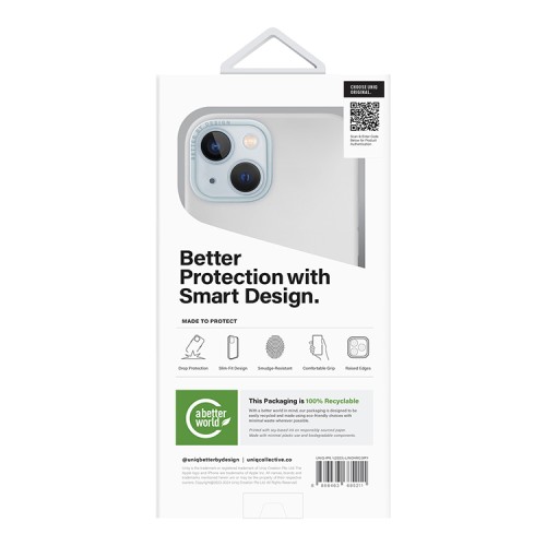 Uniq для iPhone 15 чехол LINO Chalk Grey (Magsafe)