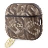 Guess для Airpods Pro 2 чехол PU leather G CUBE with metal logo and Charm Brown