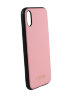 Чехол Guess Silicone Saffiano Hard для iPhone X/XS, розовый