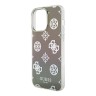 Guess для iPhone 15 Pro Max чехол PC/TPU Peony glitter +Nylon Hand cord Hard Iridescent Black