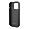 BMW для iPhone 15 Pro чехол Signature Leather Hot stamp lines Hard Black