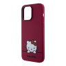 Hello Kitty для iPhone 14 Pro Max чехол Liquid silicone Dreaming Kitty Hard Red