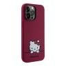 Hello Kitty для iPhone 14 Pro Max чехол Liquid silicone Dreaming Kitty Hard Red