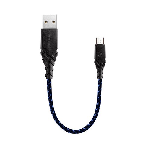 Кабель EnergEA NyloGlitz USB-A/micro-USB (0.18 м), синий