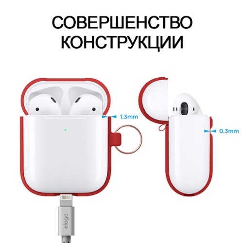 Чехол Elago Hang case для AirPods 2, красный
