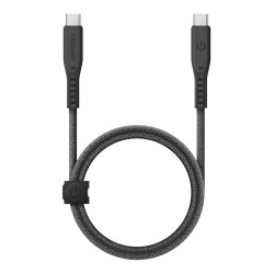 EnergEA Кабель FLOW USB-C to USB-C 3.2 Gen2 PD240W/20Gbps 5A Nanoweave Magnetic tie Black 1.0m