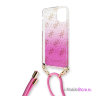 Чехол Guess 4G Cord collection Hard Gradient для iPhone 11, со шнурком, розовый