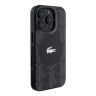 Lacoste для iPhone 16 Pro Max чехол PC/TPU Double layers The Blend Croc logo Black (MagSafe)