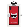 Чехол Karl Lagerfeld PU Leather Choupette Hard Glitter для iPhone XS Max, красный