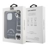 Karl Lagerfeld для iPhone 16 Pro чехол Crossbody cardslot PU Saffiano RSG Hard Black