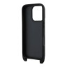 Karl Lagerfeld для iPhone 16 Pro чехол Crossbody cardslot PU Saffiano RSG Hard Black