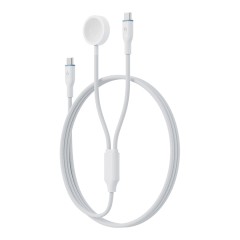 Energea ЗУ для Apple Watch Bazic GoCharge Deuce 2in1 кабель USB-C to C +AW chager 1.8m White