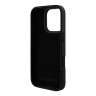 Karl Lagerfeld для iPhone 16 Pro чехол Cardslot PU Grained leather Metal Long logo Hard Black