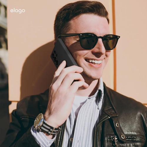 Elago для Galaxy S25 Ultra чехол Soft silicone (Liquid) Black
