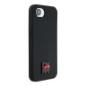 DKNY для iPhone 16e чехол Liquid silicone Heart Metal logo Hard Black (MagSafe)
