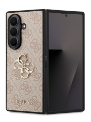 Guess для Galaxy Z Fold7 чехол PU 4G Big metal logo Hard Pink