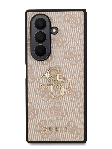 Guess для Galaxy Z Fold7 чехол PU 4G Big metal logo Hard Pink