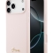 Guess для iPhone 17 Pro Max чехол Liquid silicone Gold metal logo Hard Pink (MagSafe)