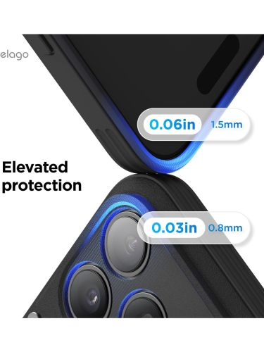Elago для iPhone 17 Pro Max чехол Magnetic Armor Ring Stand Black (MagSafe)