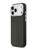 DKNY для iPhone 17 Pro Max чехол PU Large Embossed Vertical logo Metal camera Hard Black