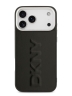 DKNY для iPhone 17 Pro Max чехол PU Large Embossed Vertical logo Metal camera Hard Black