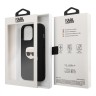 Чехол Karl Lagerfeld Karl's head Patch (metal) Hard для iPhone 13 Pro, черный