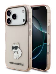Karl Lagerfeld для iPhone 17 Pro чехол IML NFT Choupette Hard Translucent Pink