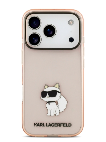 Karl Lagerfeld для iPhone 17 Pro чехол IML NFT Choupette Hard Translucent Pink