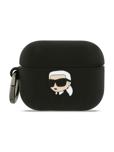 Karl Lagerfeld для Airpods Pro 3 чехол Silicone case with ring NFT 3D Karl Black